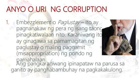 uri at pamamaraan ng graft and corruption